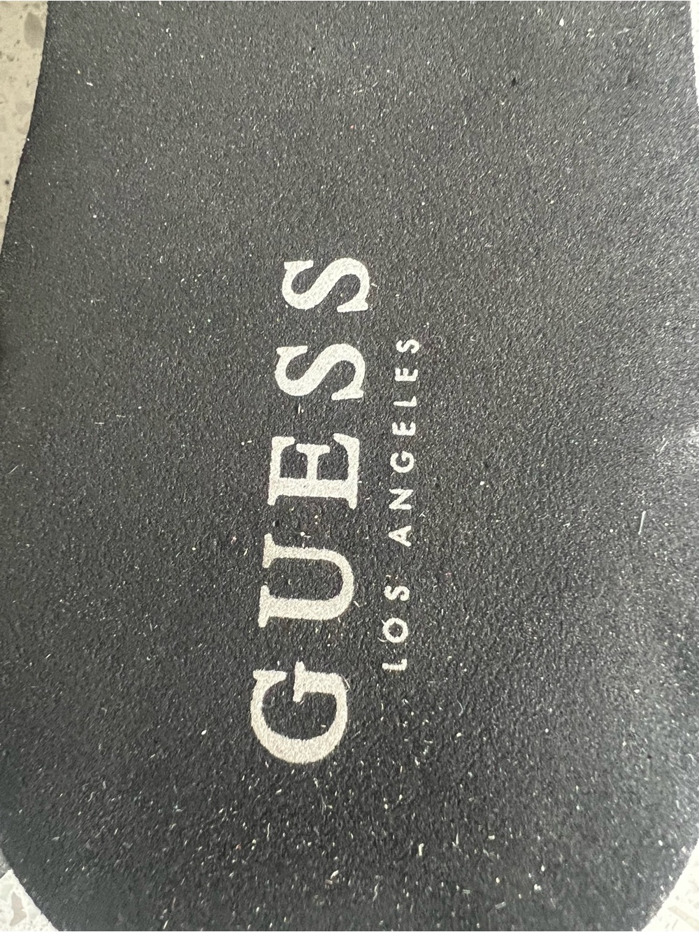 Guess Black Slide Sandals with White Logo **Very Good Condition** 🍒 Size 8.5/9 - Picture 2 of 6